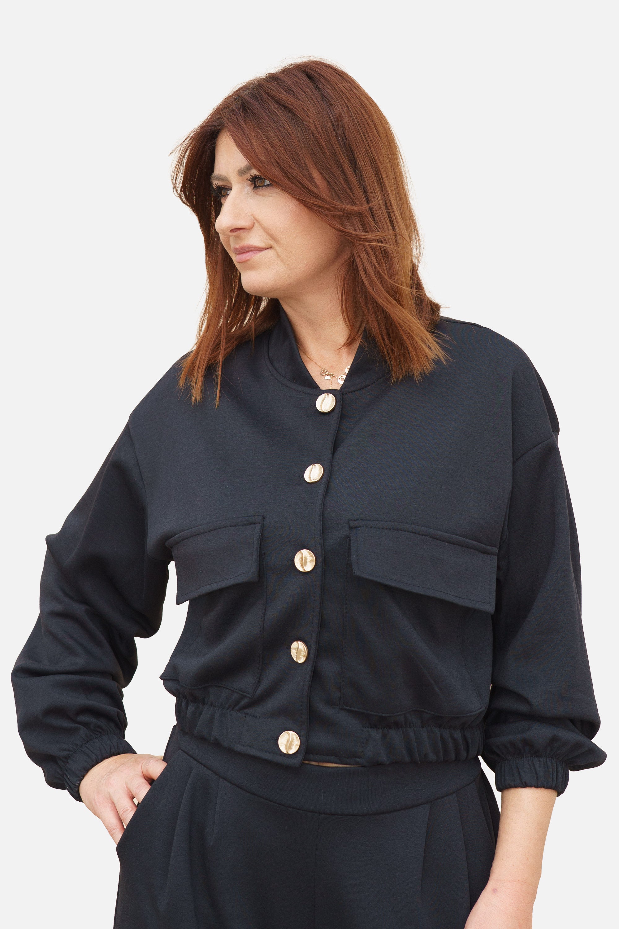 Chaqueta Bomber Negro