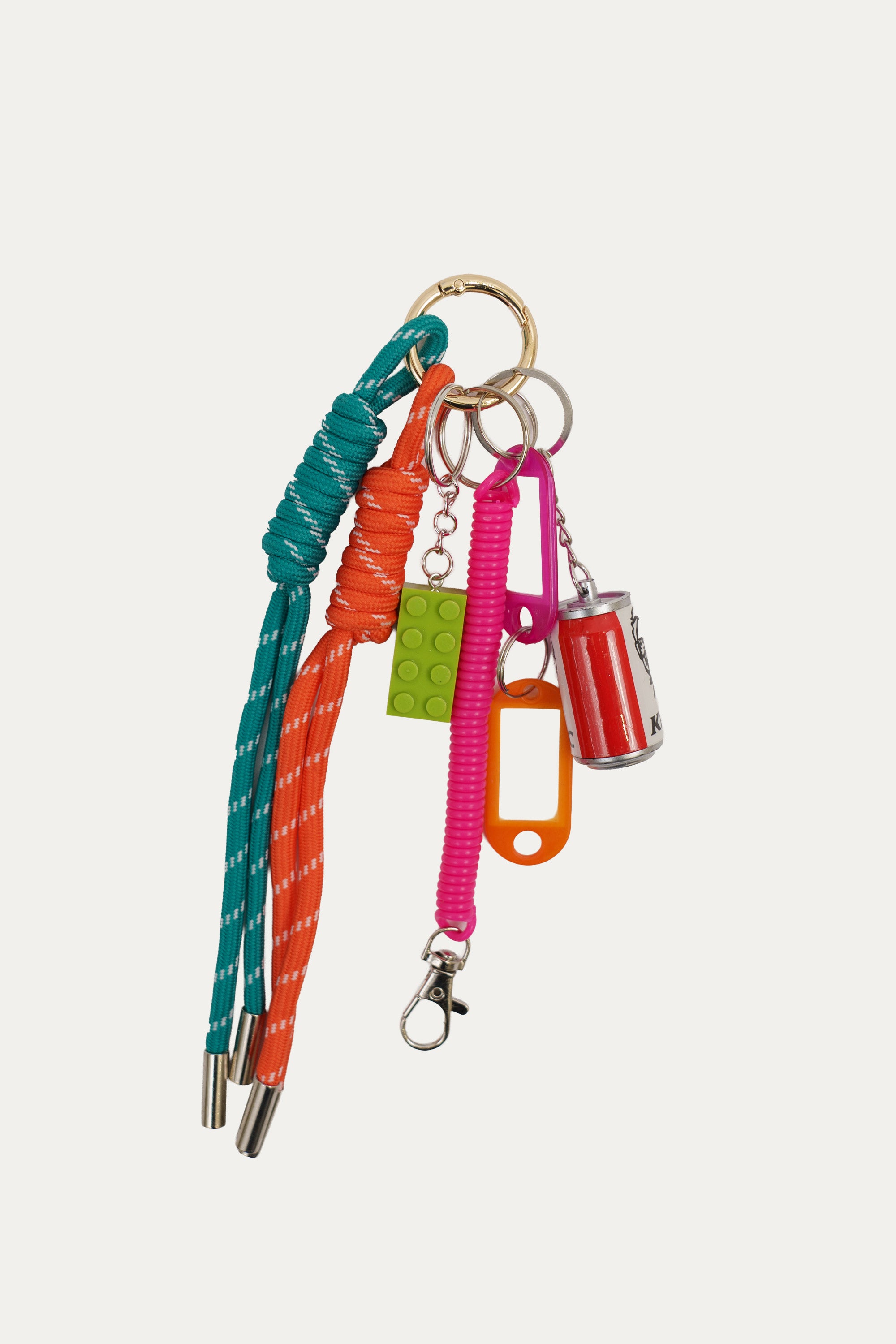 Colgante para bolso Multicolor con cordones y charms