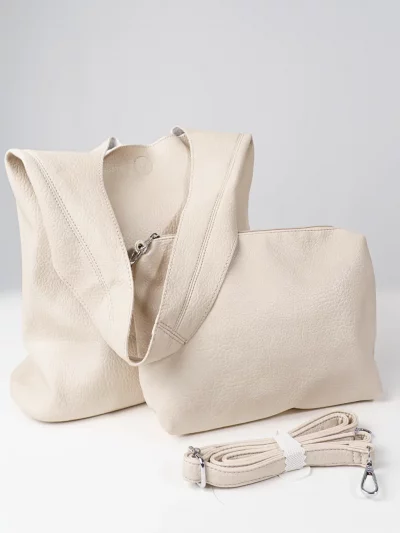 Bolso shopper grande con neceser interior