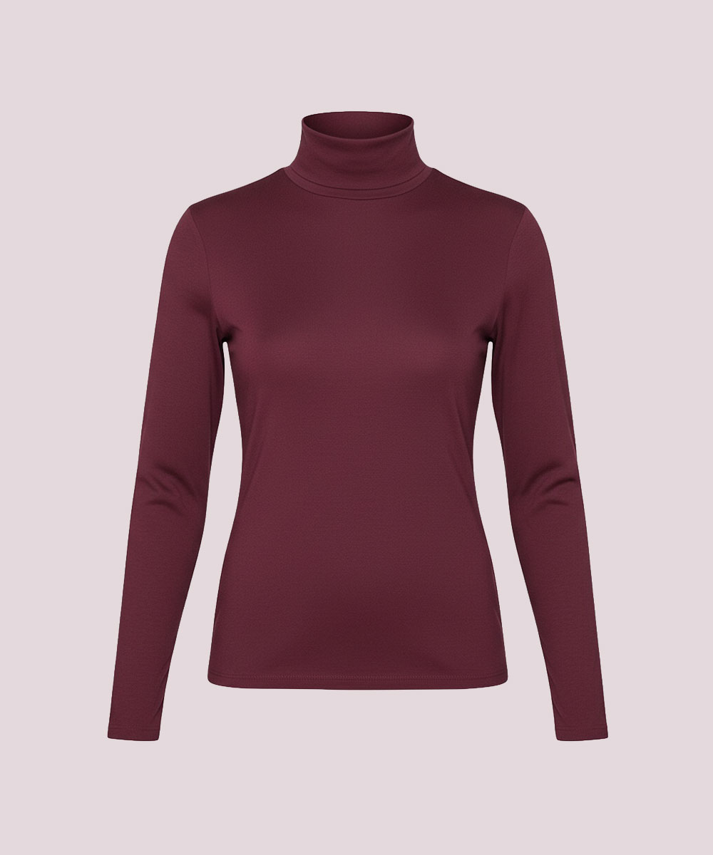 22072-1 | elevee. Es Camiseta burdeos de cuello alto elevee Es
