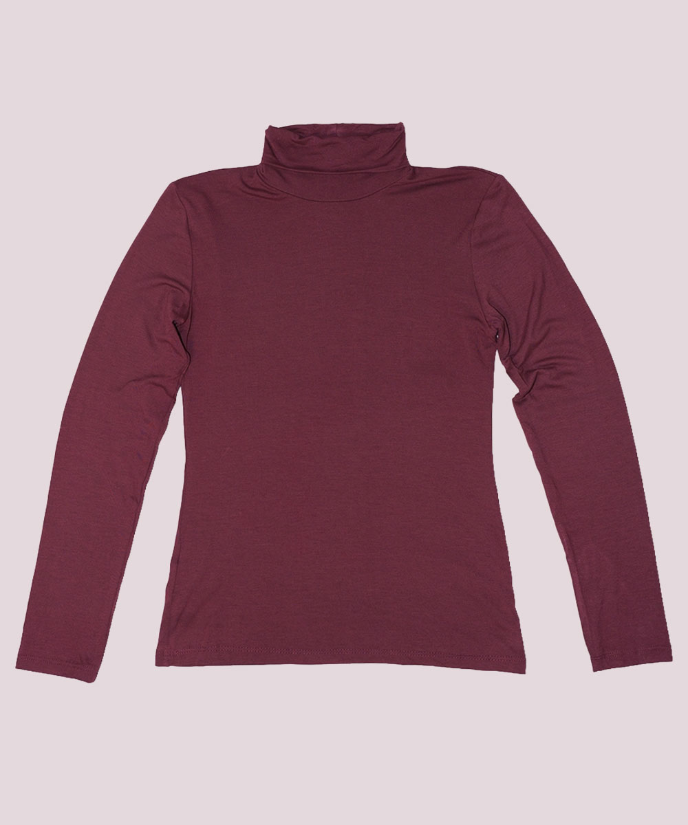 22072-2 | elevee. Es Camiseta burdeos de cuello alto elevee Es