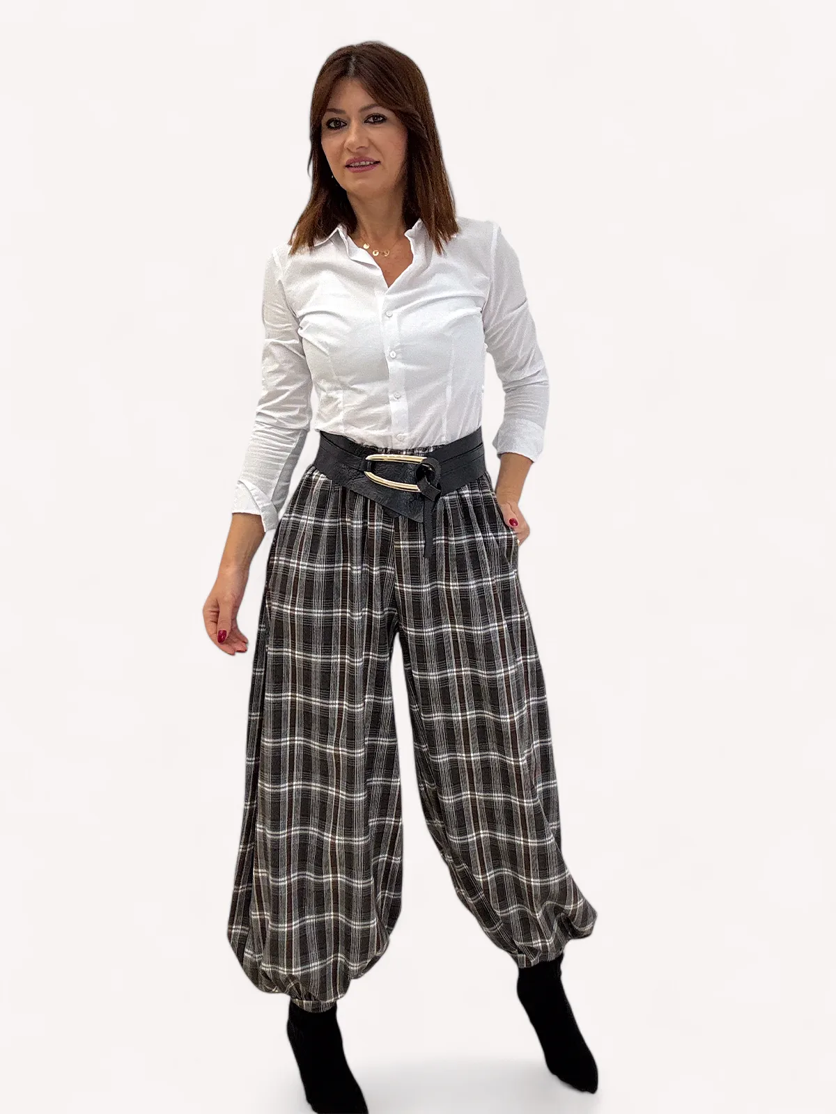 4_elevee-es. Webp | elevee. Es Pantalón bombacho gris oscuro marrón elevee Es