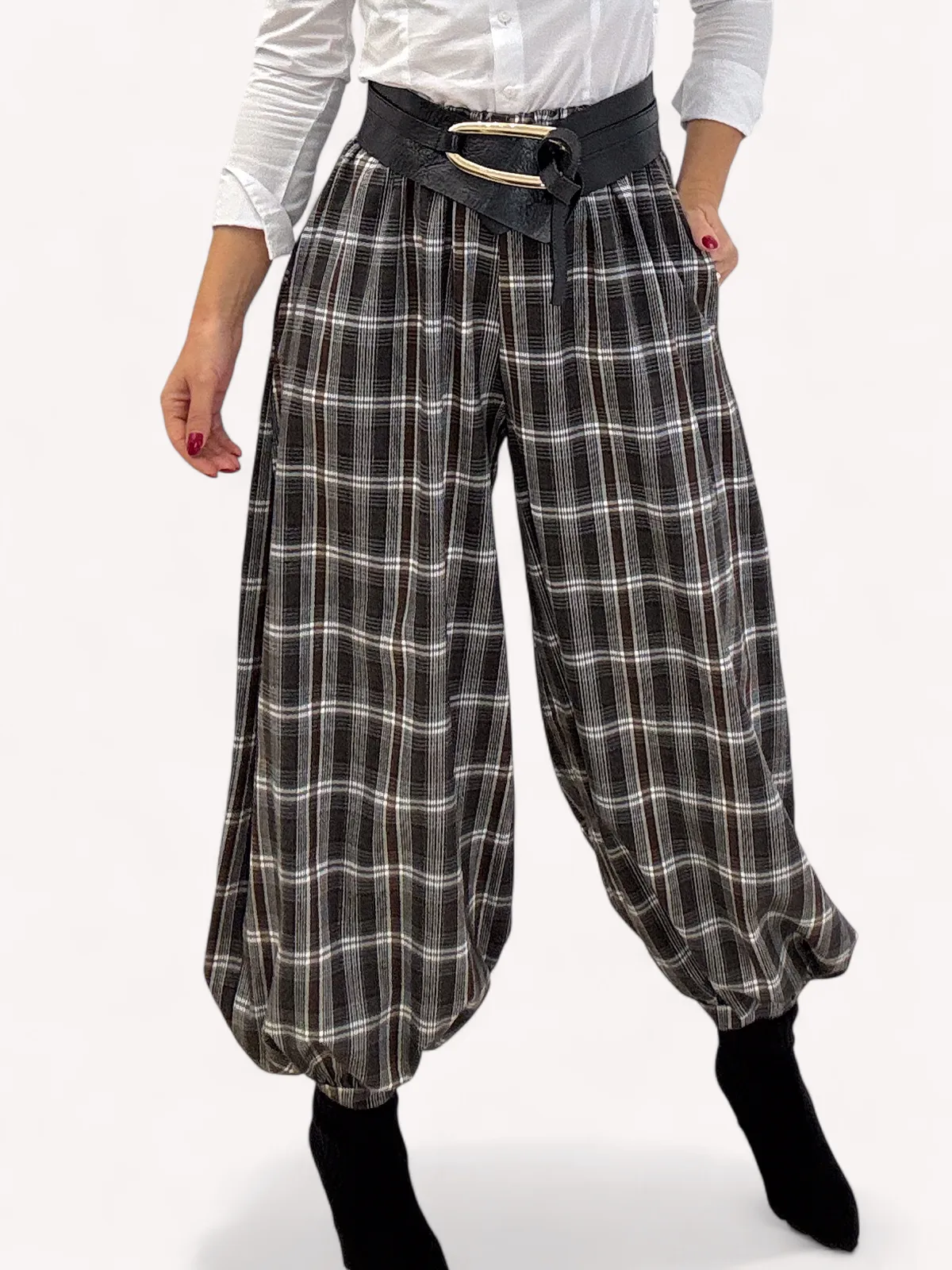 5_elevee-es. Webp | elevee. Es Pantalón bombacho gris oscuro marrón elevee Es