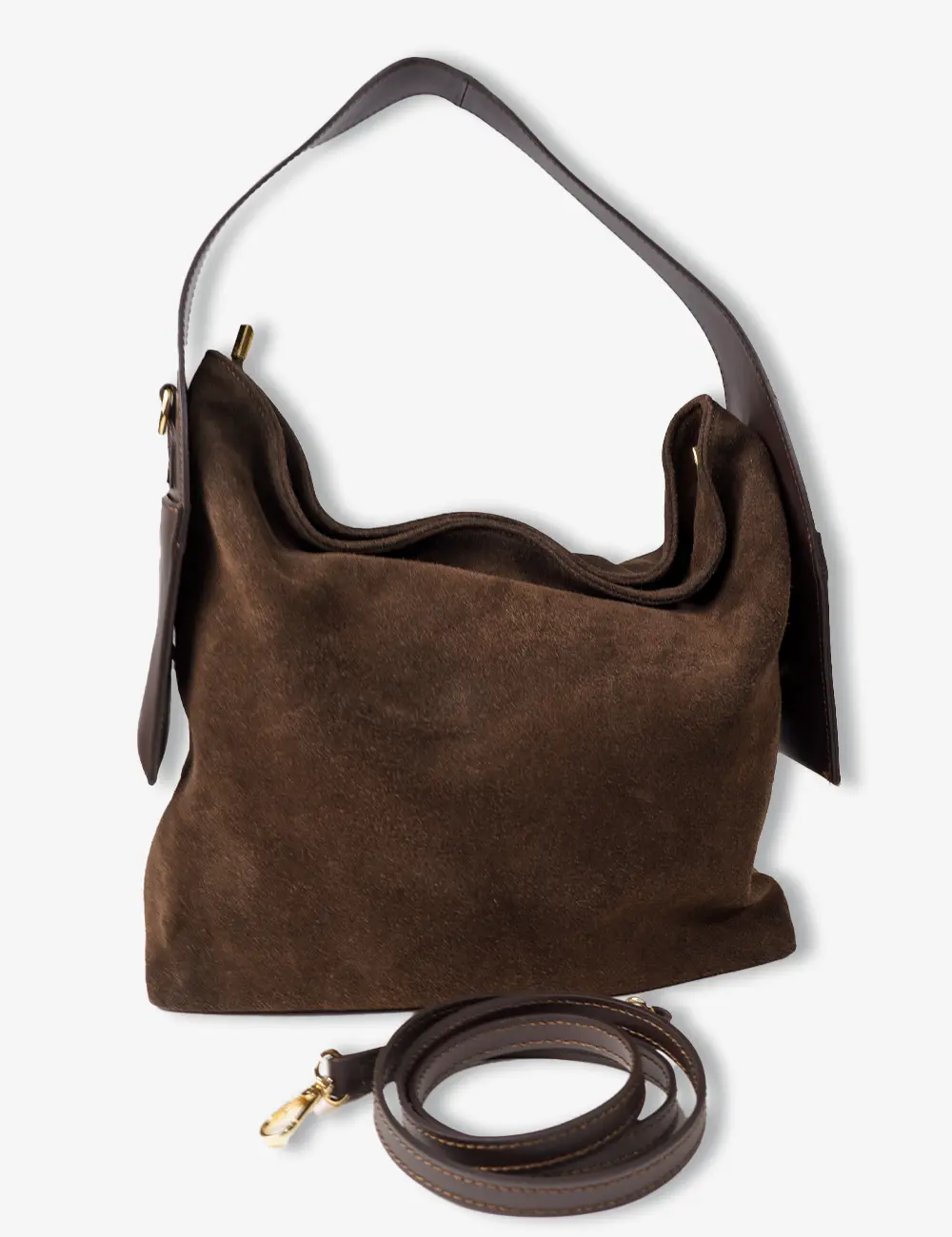 Bolso piel de ante | elevee. Es Bolso piel de ante con asa ancha y correa ajustable elevee Es