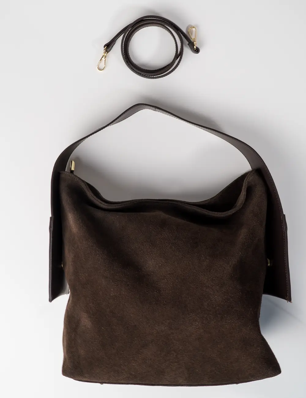 Bolso piel de ante | elevee. Es Bolso piel de ante con asa ancha y correa ajustable elevee Es