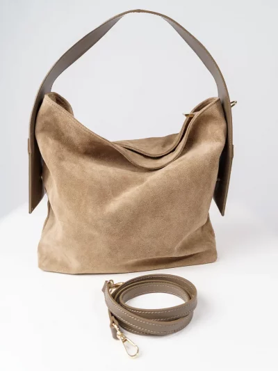 Bp-25151-taupe-3. Webp | elevee. Es Bolso piel de ante elevee Es