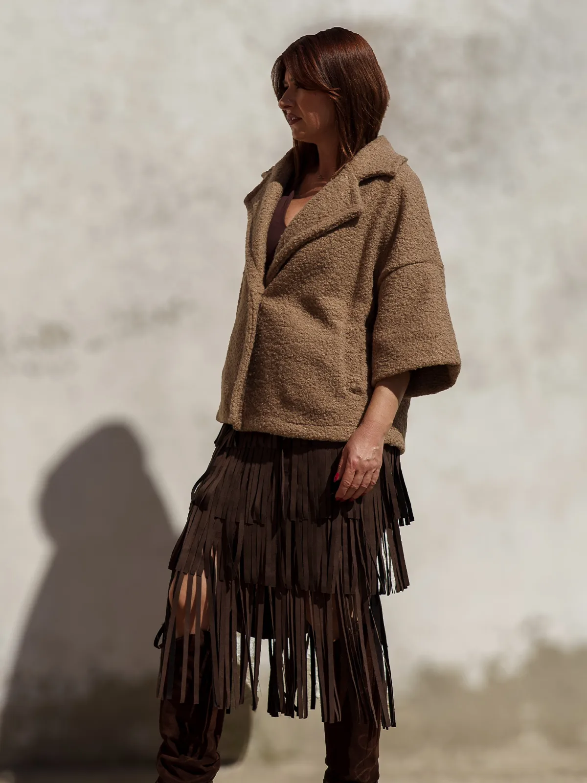 G-27548-falda-flecos-marron-7_elevee-es. Webp | elevee. Es Elevee Es