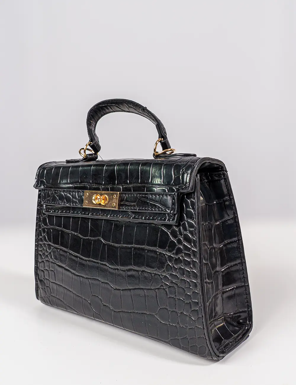 Ydly37 negro 3-kopia | elevee. Es Bolso pequeño de mano efecto cocodrilo negro elevee Es