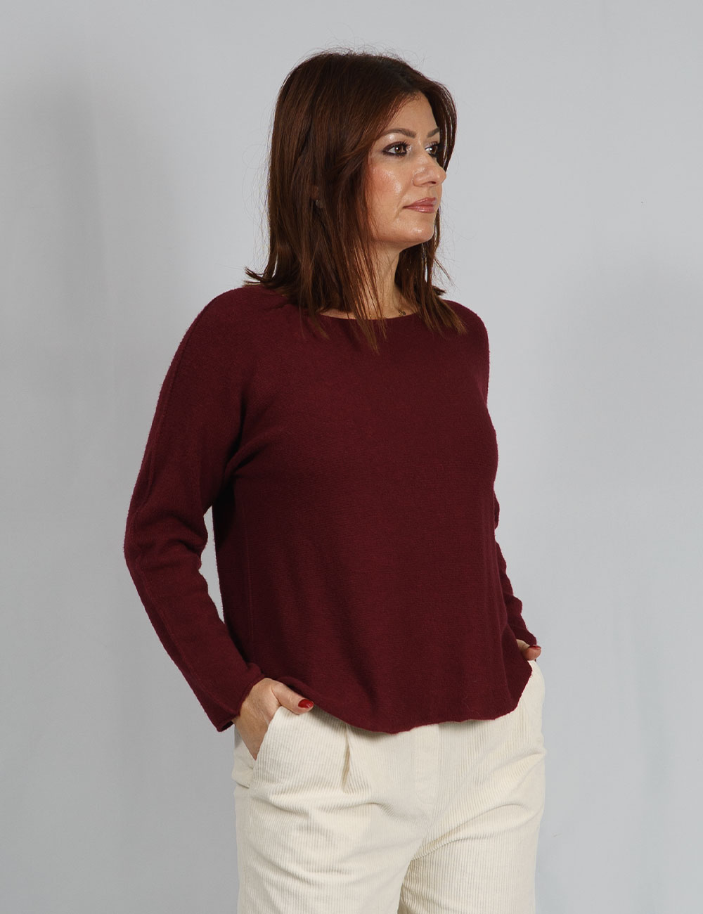 2219-b1 | elevee. Es Jersey burdeos mujer elevee Es