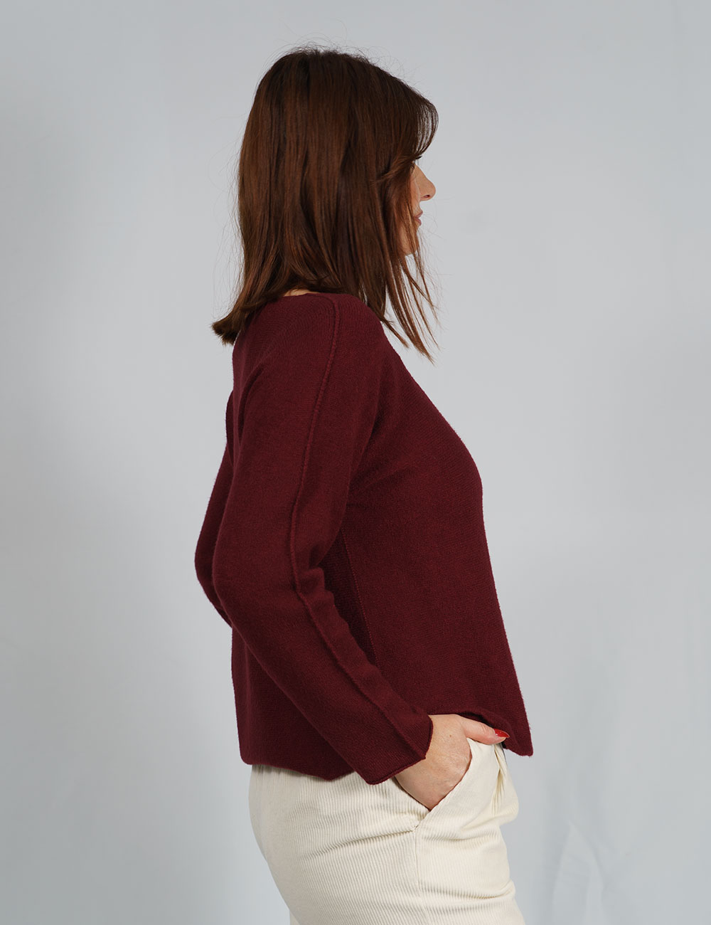 2219-b2 | elevee. Es Jersey burdeos mujer elevee Es