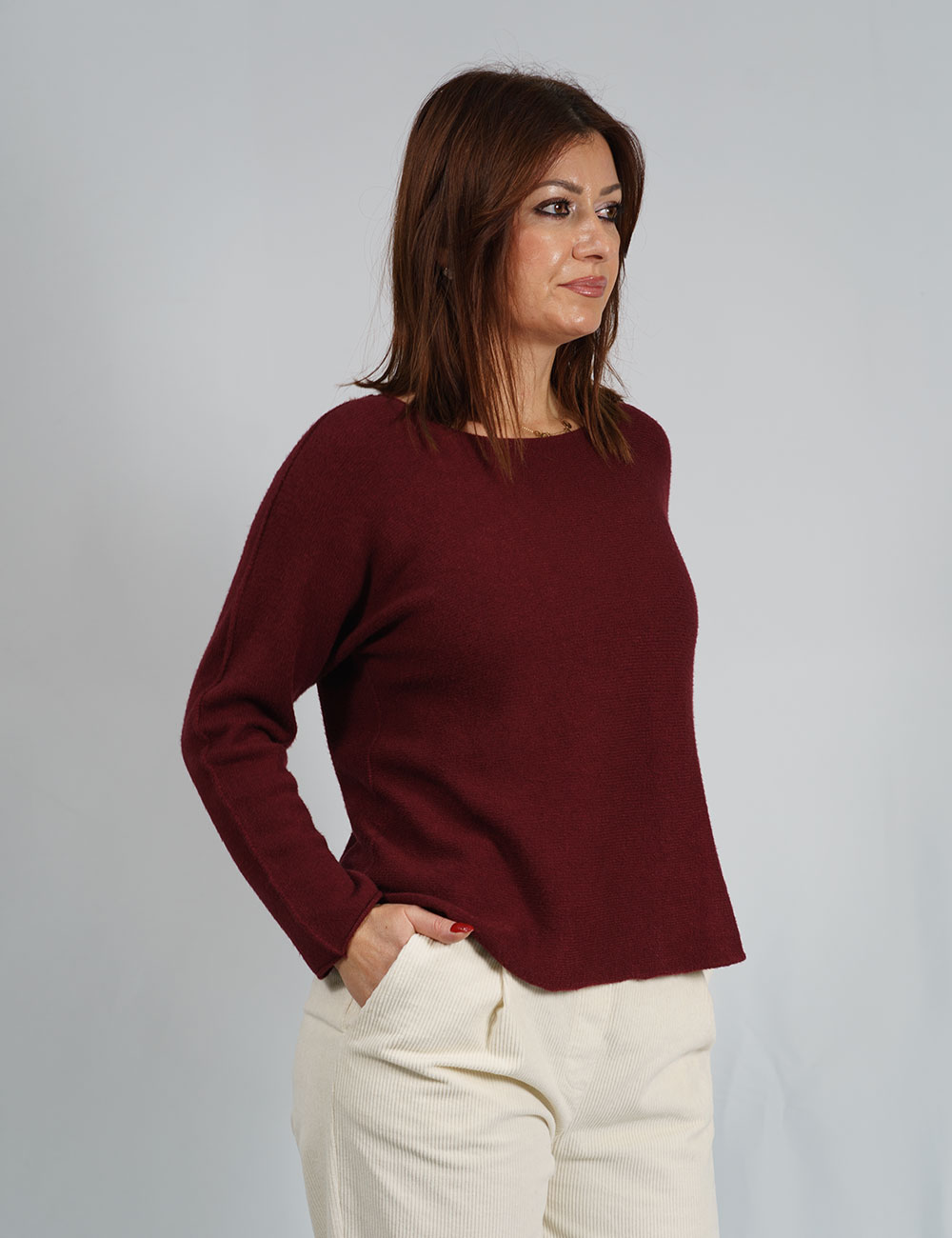 2219-b3 | elevee. Es Jersey burdeos mujer elevee Es