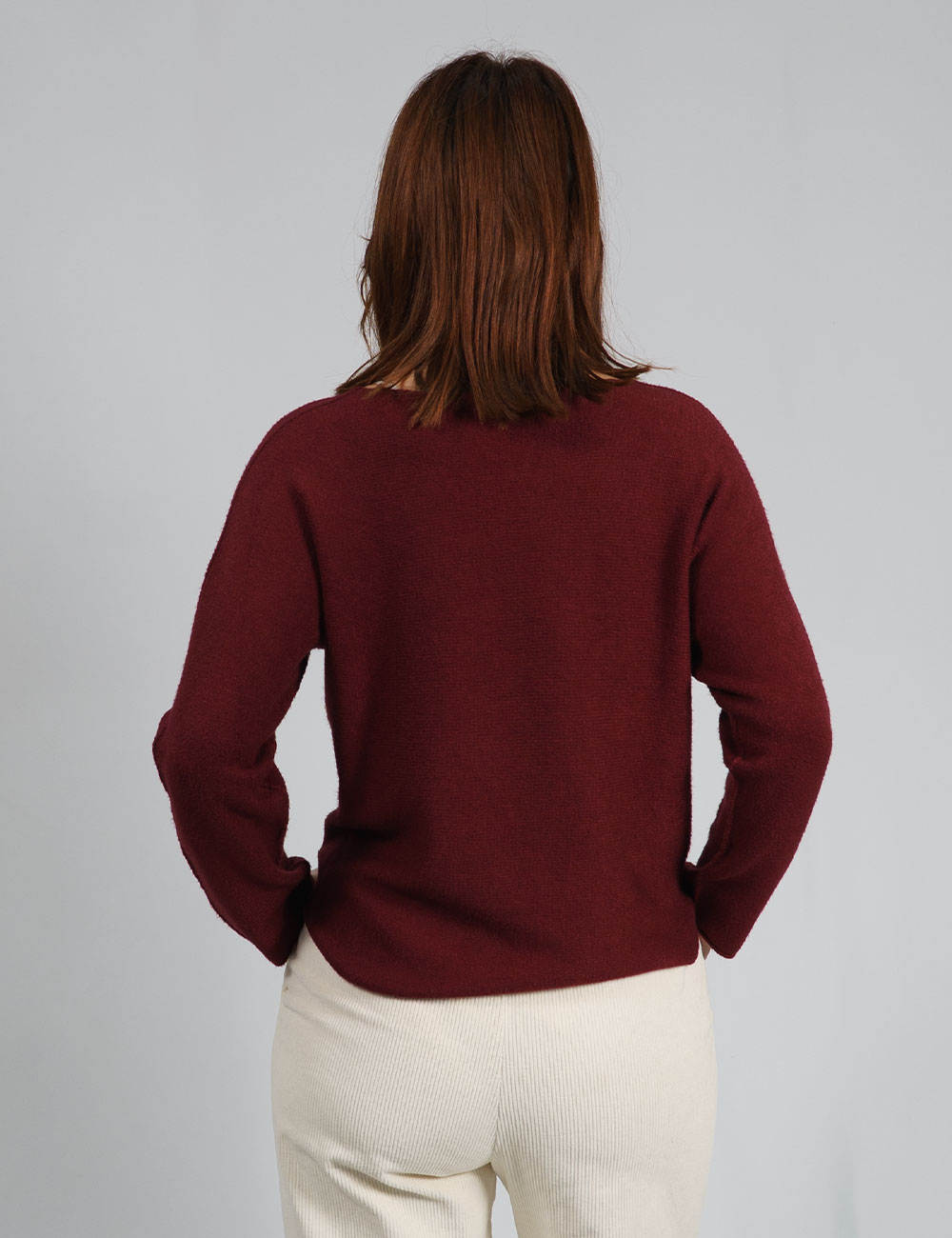 2219-b4 | elevee. Es Jersey burdeos mujer elevee Es