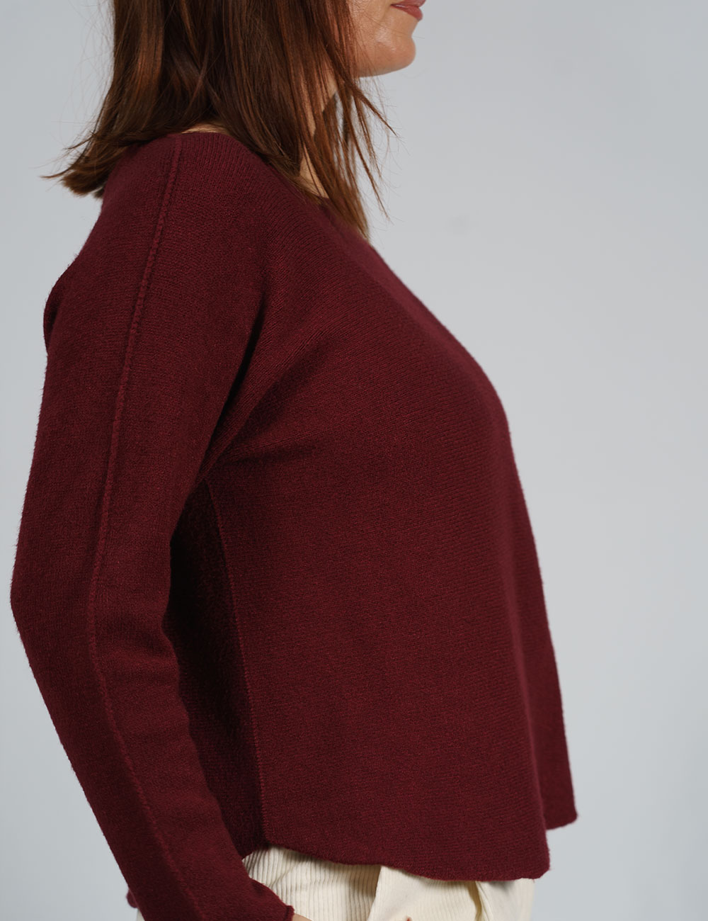 2219-b5 | elevee. Es Jersey burdeos mujer elevee Es