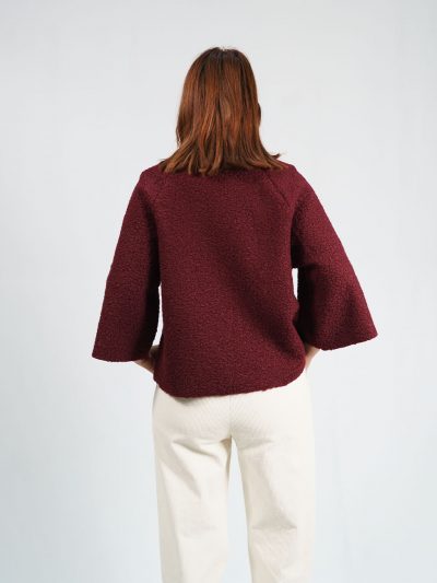 Chaqueta bouclé   burdeos  elevee Es