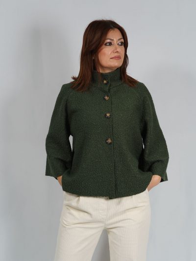 Chaqueta bouclé   verde  elevee Es