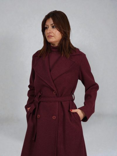 Abrigo largo   burdeos  elevee Es