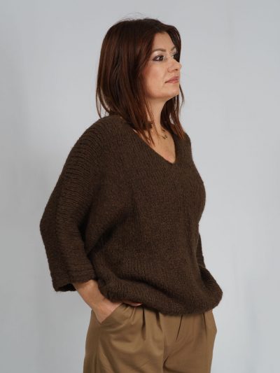 Jersey de punto suave  color marrón  elevee Es