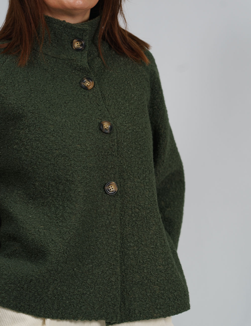 32342-v2 | elevee. Es Chaqueta bouclé verde elevee Es