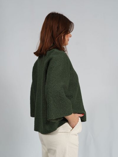 Chaqueta bouclé   verde  elevee Es