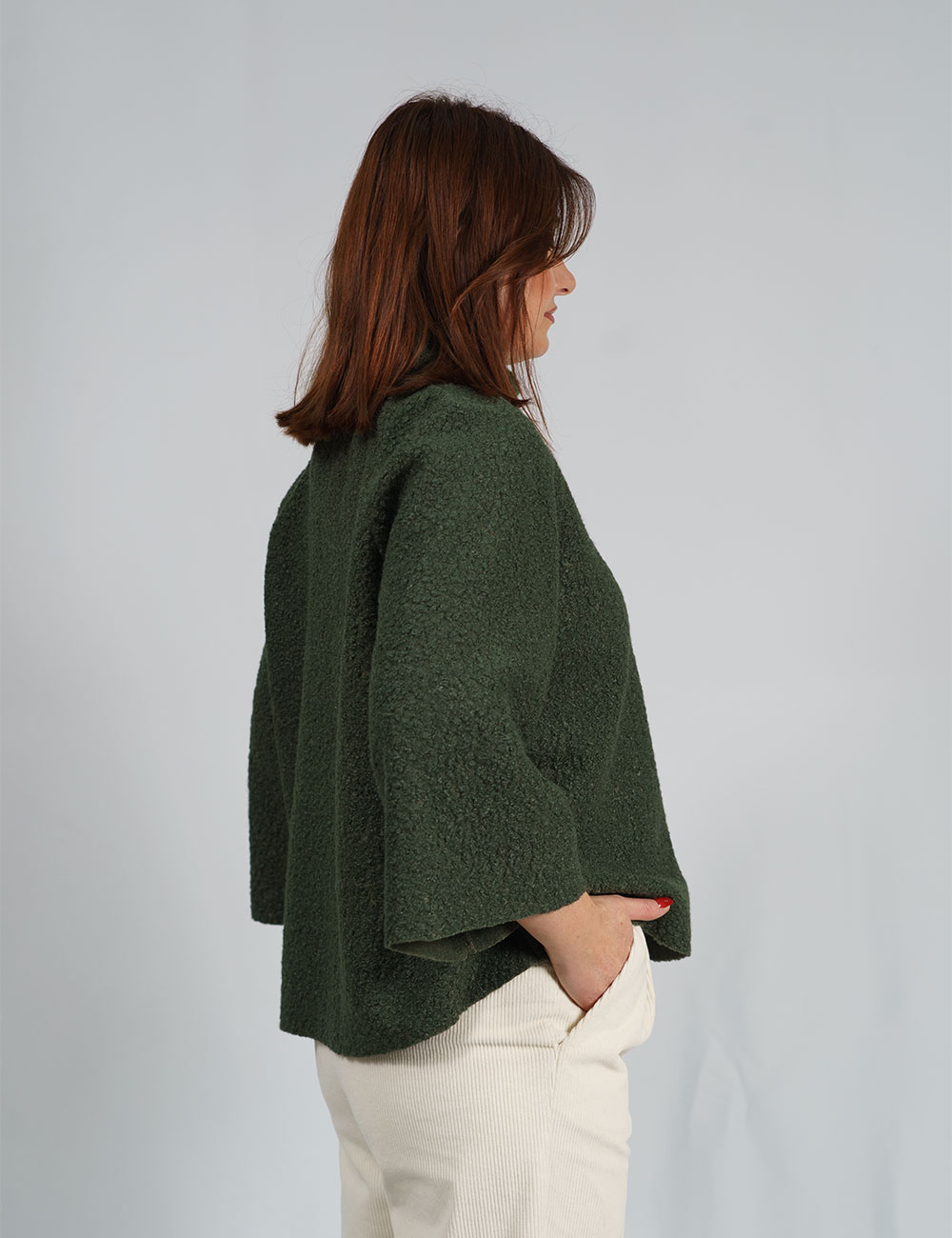 32342-v4 | elevee. Es Chaqueta bouclé verde elevee Es