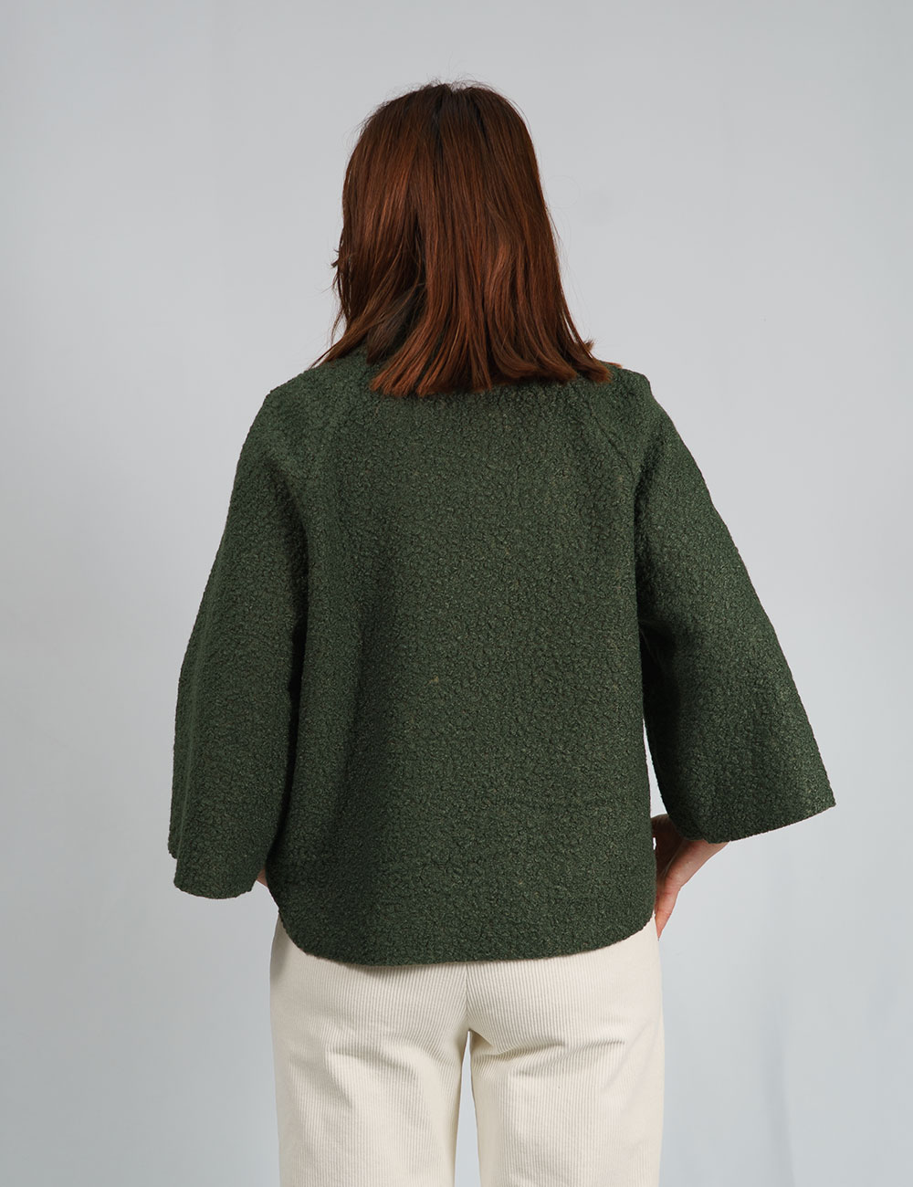 32342-v5 | elevee. Es Chaqueta bouclé verde elevee Es