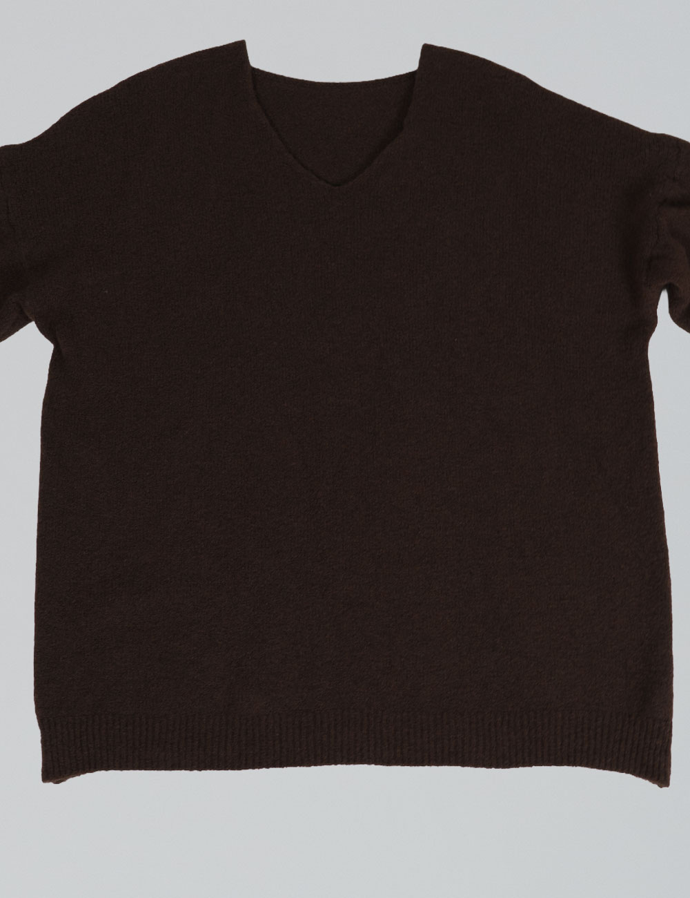 8769-jm8 | elevee. Es Jersey de punto marrón cuello v elevee Es