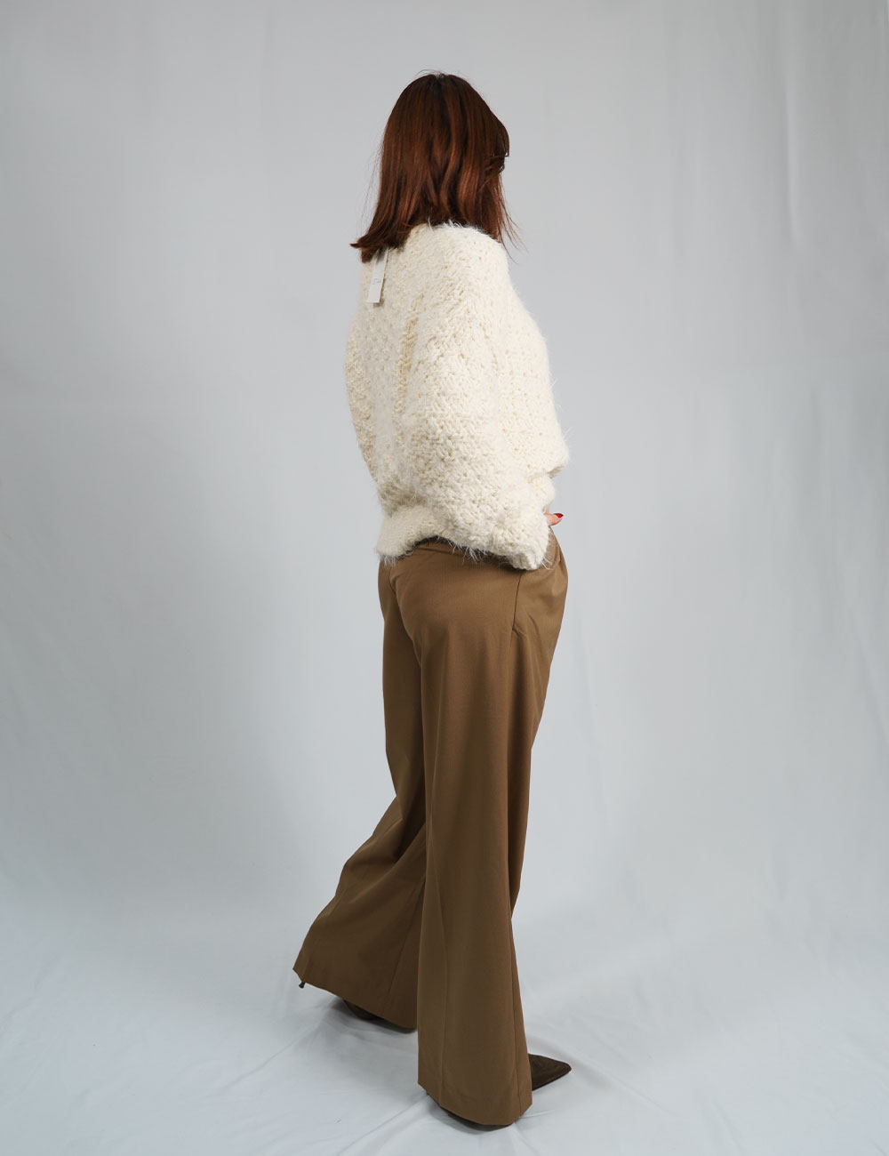 F02502-c1 | elevee. Es PantalÓn de pinzas recto ancho camel elevee Es