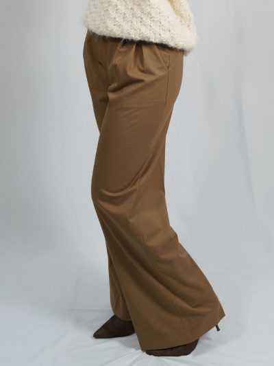 PantalÓn de pinzas recto ancho  camel  elevee Es