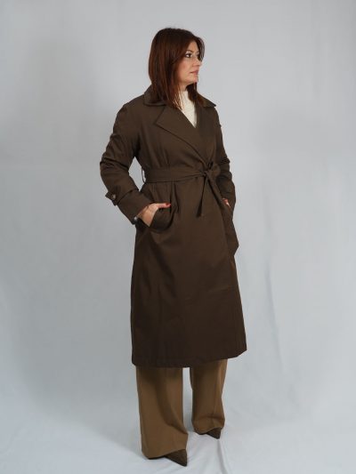 Trench largo  marrÓn  elevee Es