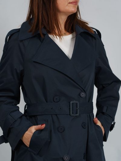 Trench largo forrado  azul marino  elevee Es