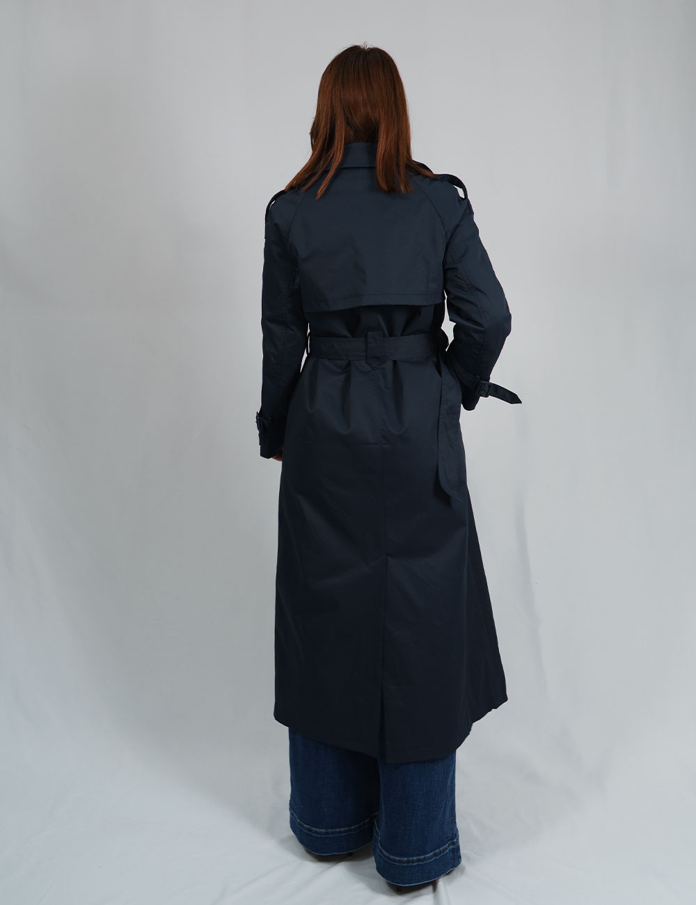 Xq2556-a4 | elevee. Es Trench largo forrado azul marino elevee Es
