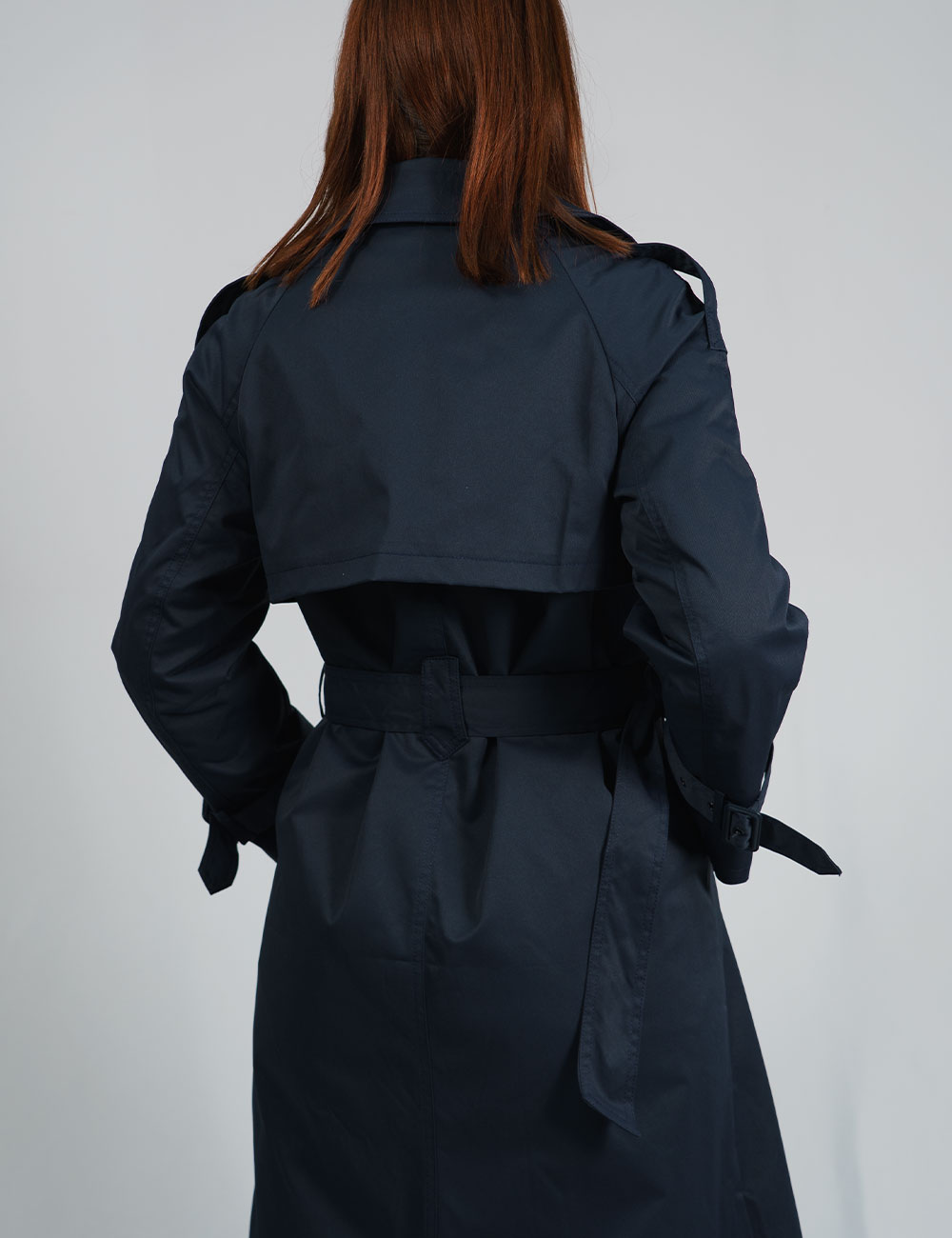 Xq2556-a6 | elevee. Es Trench largo forrado azul marino elevee Es